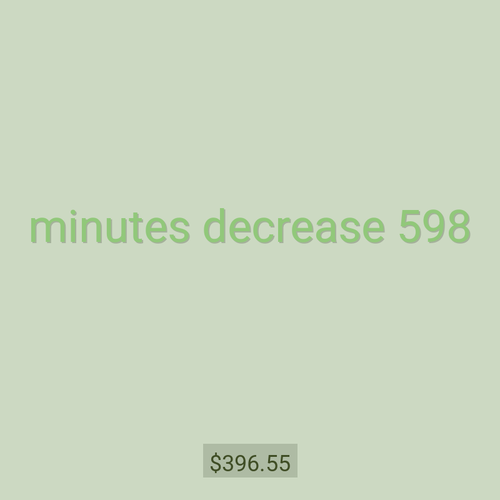 minutes decrease 598