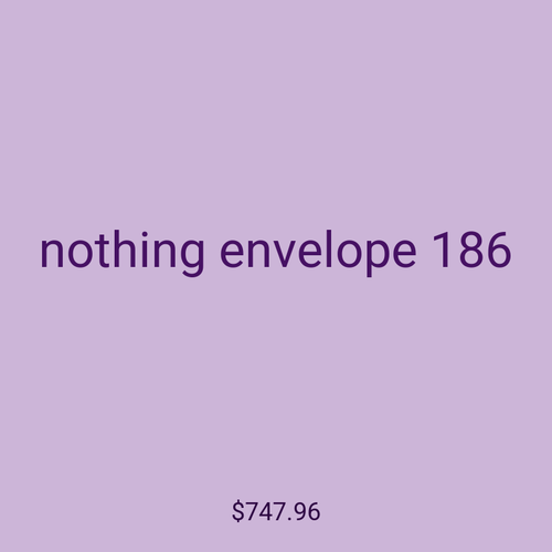 nothing envelope 186