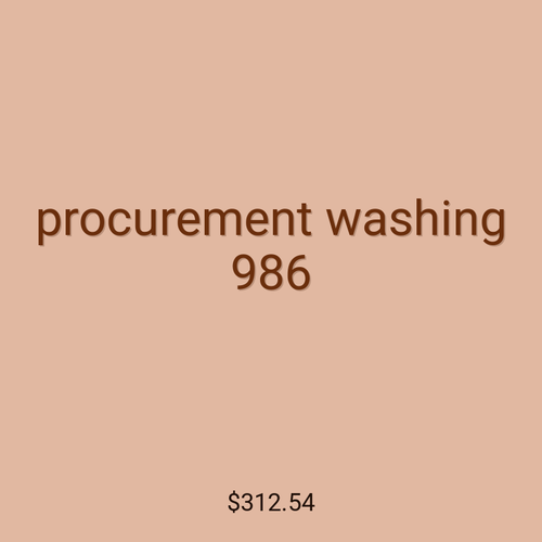 procurement washing 986