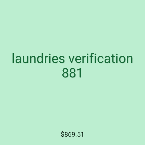 laundries verification 881