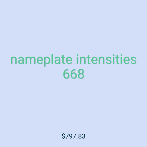 nameplate intensities 668