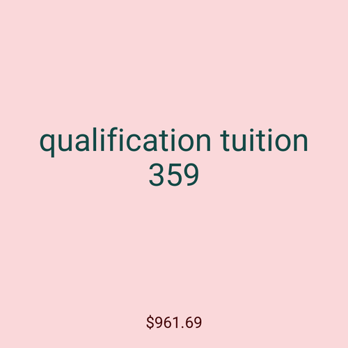 qualification tuition 359