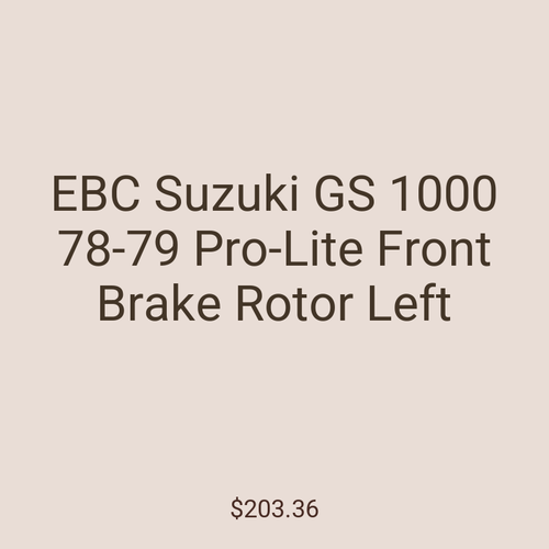 EBC Suzuki GS 1000 78-79 Pro-Lite Front Brake Rotor Left