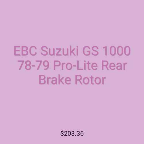 EBC Suzuki GS 1000 78-79 Pro-Lite Rear Brake Rotor