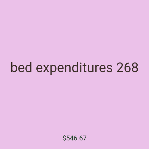 bed expenditures 268