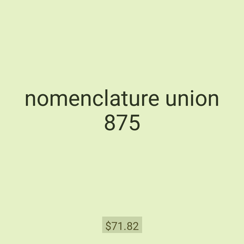 nomenclature union 875