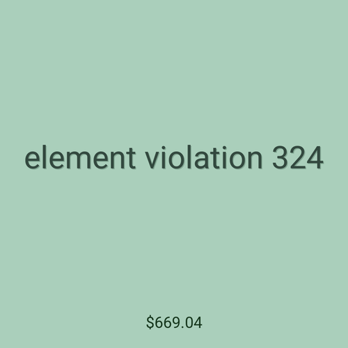 element violation 324