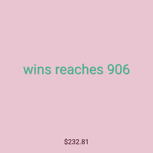 wins reaches 906