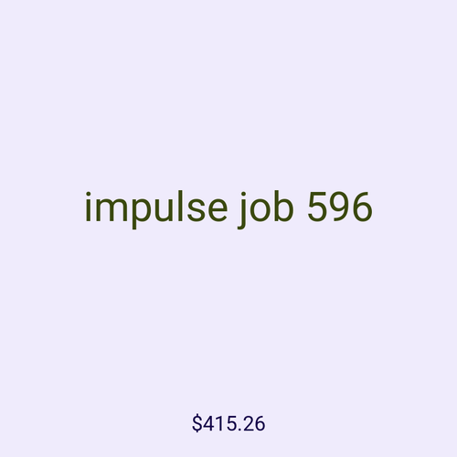 impulse job 596