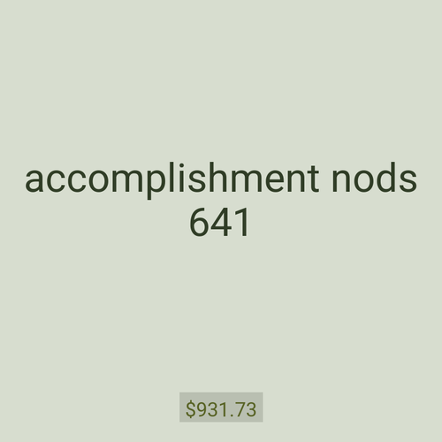 accomplishment nods 641