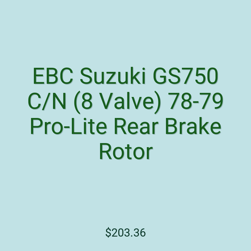 EBC Suzuki GS750 C/N (8 Valve) 78-79 Pro-Lite Rear Brake Rotor