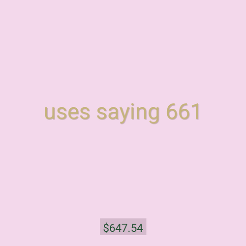 uses saying 661