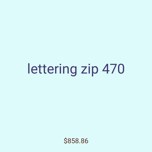 lettering zip 470