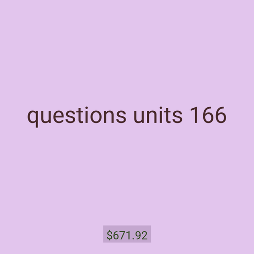 questions units 166