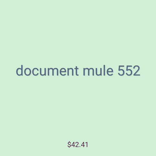 document mule 552