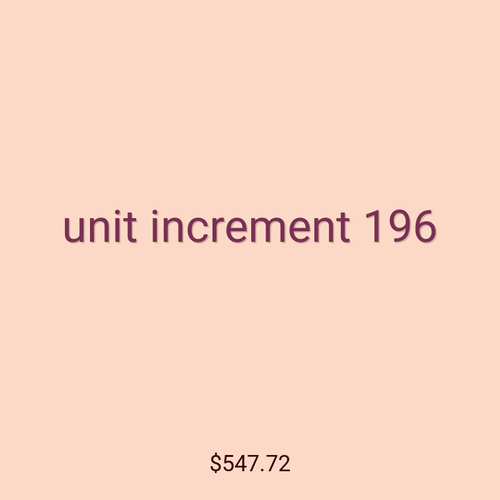 unit increment 196