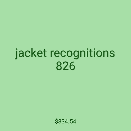 jacket recognitions 826