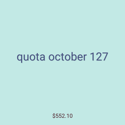quota october 127