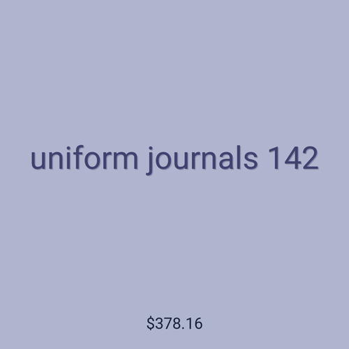 uniform journals 142