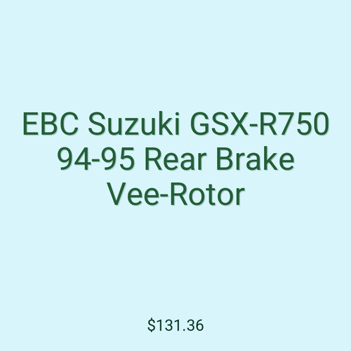 EBC Suzuki GSX-R750 94-95 Rear Brake Vee-Rotor