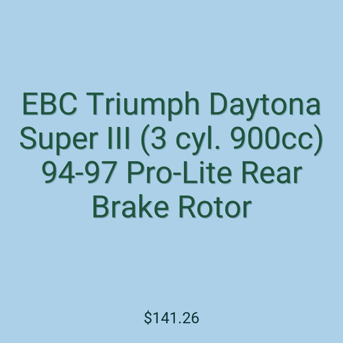 EBC Triumph Daytona Super III (3 cyl. 900cc) 94-97 Pro-Lite Rear Brake Rotor