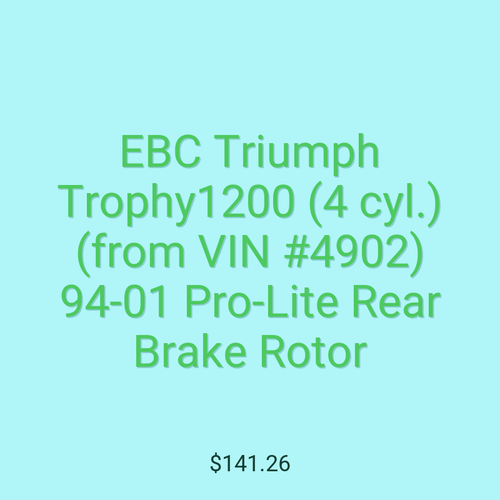EBC Triumph Trophy1200 (4 cyl.) (from VIN #4902) 94-01 Pro-Lite Rear Brake Rotor