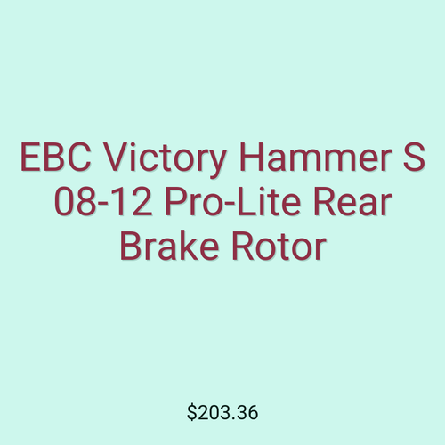 EBC Victory Hammer S 08-12 Pro-Lite Rear Brake Rotor
