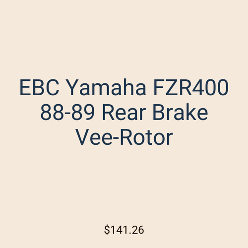 EBC Yamaha FZR400 88-89 Rear Brake Vee-Rotor
