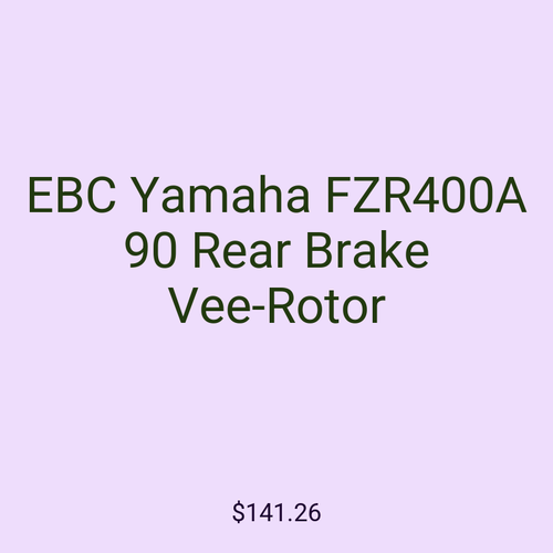 EBC Yamaha FZR400A 90 Rear Brake Vee-Rotor