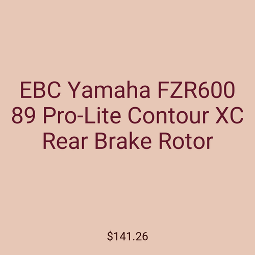 EBC Yamaha FZR600 89 Pro-Lite Contour XC Rear Brake Rotor