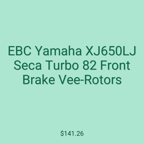 EBC Yamaha XJ650LJ Seca Turbo 82 Front Brake Vee-Rotors
