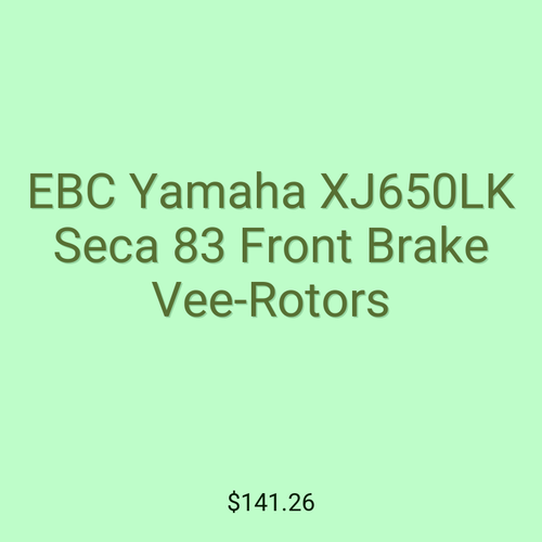 EBC Yamaha XJ650LK Seca 83 Front Brake Vee-Rotors