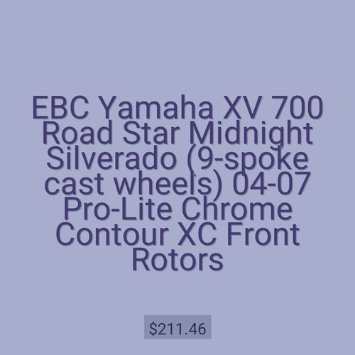 EBC Yamaha XV 700 Road Star Midnight Silverado (9-spoke cast wheels) 04-07 Pro-Lite Chrome Contour XC Front Rotors