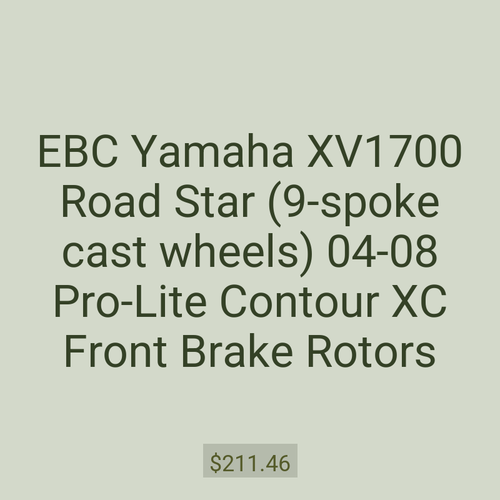EBC Yamaha XV1700 Road Star (9-spoke cast wheels) 04-08 Pro-Lite Contour XC Front Brake Rotors