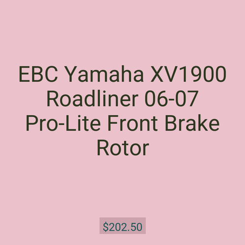 EBC Yamaha XV1900 Roadliner 06-07 Pro-Lite Front Brake Rotor
