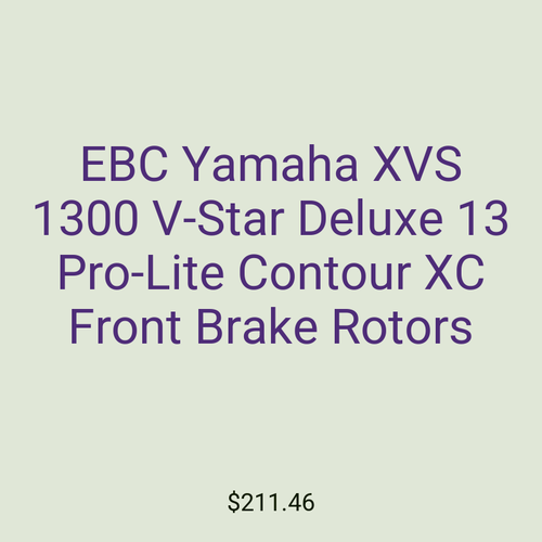 EBC Yamaha XVS 1300 V-Star Deluxe 13 Pro-Lite Contour XC Front Brake Rotors