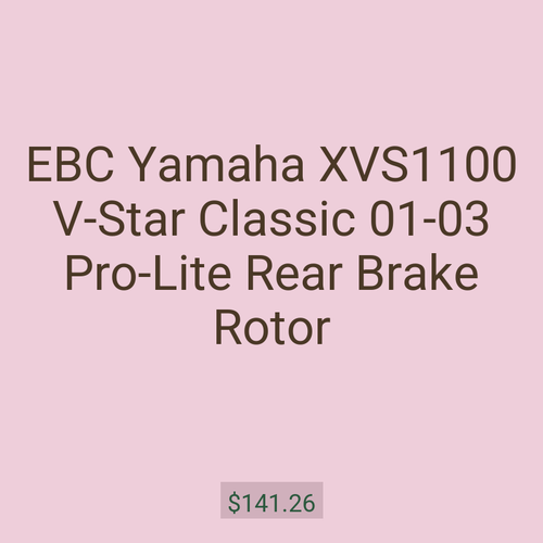 EBC Yamaha XVS1100 V-Star Classic 01-03 Pro-Lite Rear Brake Rotor