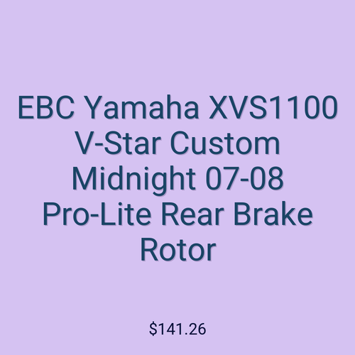 EBC Yamaha XVS1100 V-Star Custom Midnight 07-08 Pro-Lite Rear Brake Rotor