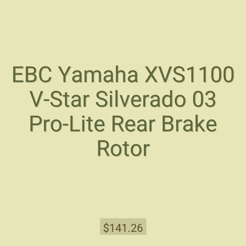 EBC Yamaha XVS1100 V-Star Silverado 03 Pro-Lite Rear Brake Rotor