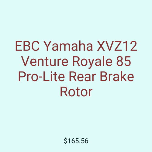 EBC Yamaha XVZ12 Venture Royale 85 Pro-Lite Rear Brake Rotor