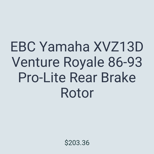 EBC Yamaha XVZ13D Venture Royale 86-93 Pro-Lite Rear Brake Rotor