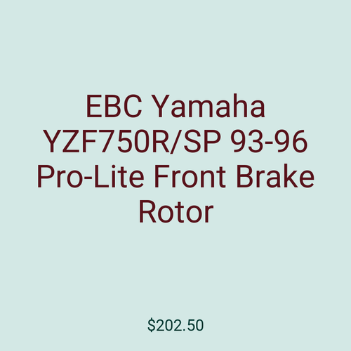 EBC Yamaha YZF750R/SP 93-96 Pro-Lite Front Brake Rotor
