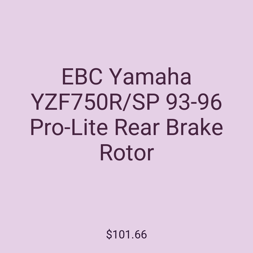 EBC Yamaha YZF750R/SP 93-96 Pro-Lite Rear Brake Rotor