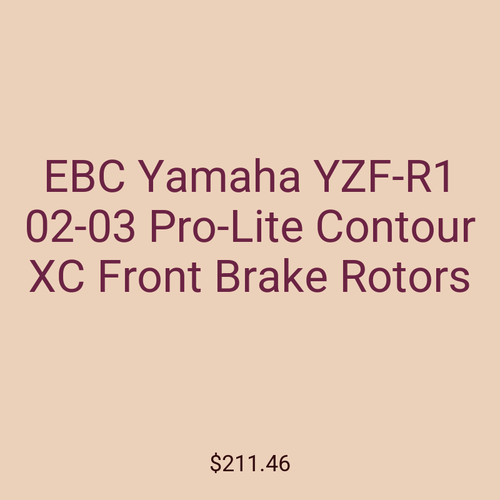 EBC Yamaha YZF-R1 02-03 Pro-Lite Contour XC Front Brake Rotors