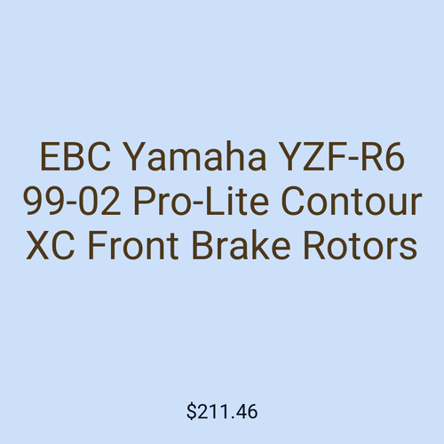 EBC Yamaha YZF-R6 99-02 Pro-Lite Contour XC Front Brake Rotors