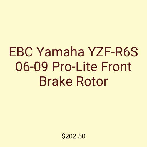 EBC Yamaha YZF-R6S 06-09 Pro-Lite Front Brake Rotor
