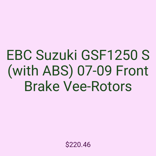 EBC Suzuki GSF1250 S (with ABS) 07-09 Front Brake Vee-Rotors