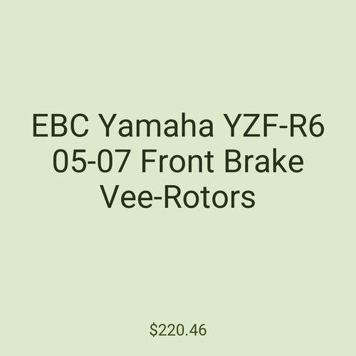 EBC Yamaha YZF-R6 05-07 Front Brake Vee-Rotors