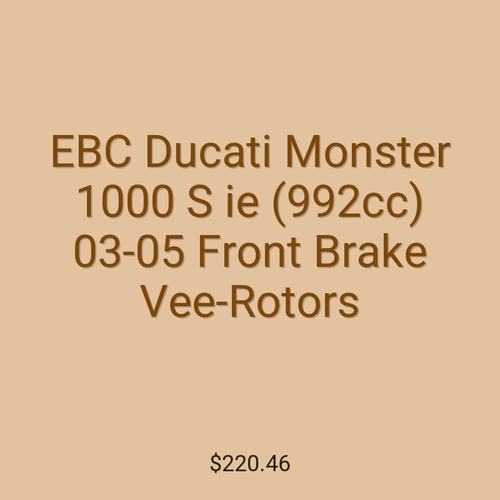 EBC Ducati Monster 1000 S ie (992cc) 03-05 Front Brake Vee-Rotors