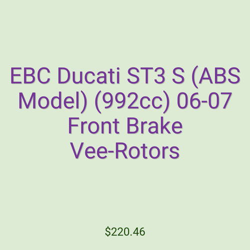 EBC Ducati ST3 S (ABS Model) (992cc) 06-07 Front Brake Vee-Rotors